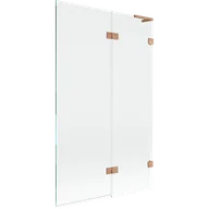 Parawany nawannowe - Mexen Lunar L parawan nawannowy 2-skrzydłowy prawy 110 x 150 cm, transparent, miedź szczotkowana - 897L-110-100-65-00-P - miniaturka - grafika 1