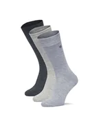 Skarpetki męskie - Gino Rossi Zestaw 3 par wysokich skarpet męskich CEO_AS_GR_01_W_AW25 (3-pack). Szary - miniaturka - grafika 1