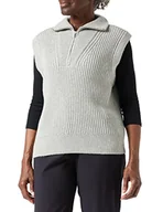 Swetry damskie - French Connection Damski sweter bez rękawów z zamkiem błyskawicznym JUMPR Sweter, szary, L, szary, L - miniaturka - grafika 1