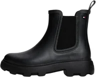 Kalosze damskie - Tommy Hilfiger FW0FW08974 Kalosze damskie FLAGA KOSTKI RAINBOOT CIEPŁA Podszewka FW0FW08974 Czarne (Czarne), 3,5, Czarny, 36 EU - miniaturka - grafika 1