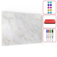 Tablice i flipcharty - Tablica na magnesy METALboards, marmur 60x40 cm + zestaw akcesoriów - miniaturka - grafika 1