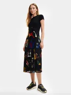 Sukienki - Desigual Sukienka codzienna MONSIEUR CHRISTIAN LACROIX Lin 24SWVK47 Czarny Regular Fit - miniaturka - grafika 1