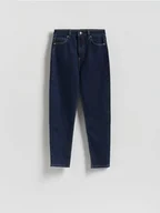 Spodnie damskie - Reserved - Jeansy mom fit - granatowy - miniaturka - grafika 1