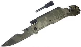 Nóż ratunkowy bezpieczeństwa 6w1 camo/moro Kandar - Noże - miniaturka - grafika 1