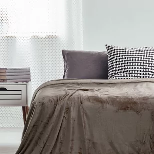 Amelia Home Koc 160x210 Mic mikrofibra ciepły gruby cappuccino na łóżko BLA/MIC/CAPP/160 - Koce - miniaturka - grafika 1