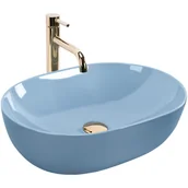 Umywalki - Rea Umywalka nablatowa Rea LISA L.BLUE SHINY - miniaturka - grafika 1