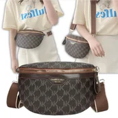 Nerki - Saszetka Nerka Damska Torebka Listonoszka Na Ramię Torba Crossbody Ciemno Brązowa - miniaturka - grafika 1