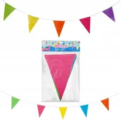 Dekoracje sali - Girlanda chorągiewki 20 sztuk 10 m wielokolorowe - miniaturka - grafika 1