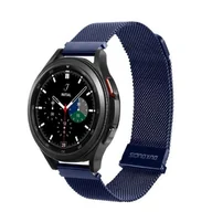 Akcesoria do smartwatchy - DUX DUCIS Milanese - pasek magnetyczny ze stali nierdzewnej do Samsung Galaxy Watch/Huawei Watch/Honor Watch (pasek 20mm) niebieski - miniaturka - grafika 1