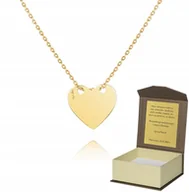 Biżuteria dla dzieci - ! 925 ZŁOTY ŁAŃCUSZEK SERCE 45 CM DEDYKACJA A4Z64 - miniaturka - grafika 1