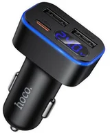 Ładowarki samochodowe - Ładowarka Hoco Ładowarka samochodowa z LCD 2x USB A + 1x USB C QC3.0 PD 42W Z63A czarna - miniaturka - grafika 1