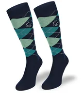 Skarpetki damskie - Comodo, Podkolanówki jeździeckie SPDJC, Granatowy, S, 35-38 - miniaturka - grafika 1