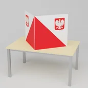 Dekoracje domu - Nablatowy parawan wyborczy 2 x 50x50cm - miniaturka - grafika 1
