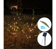 Lampy ogrodowe - Aigostar - LED Solarna dekoracja 60xLED/3,5m IP65 ciepła biel olive - miniaturka - grafika 1