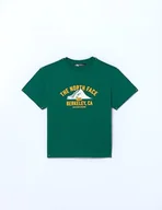 Koszulki męskie - The North Face Dzieci Varsity Graphic Oversize Ss Koszulka Evergreen 140 - miniaturka - grafika 1