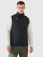 Kurtki męskie - 4F Bezrękawnik puchowy z wypełnieniem syntetycznym męski - czarny XXL - miniaturka - grafika 1