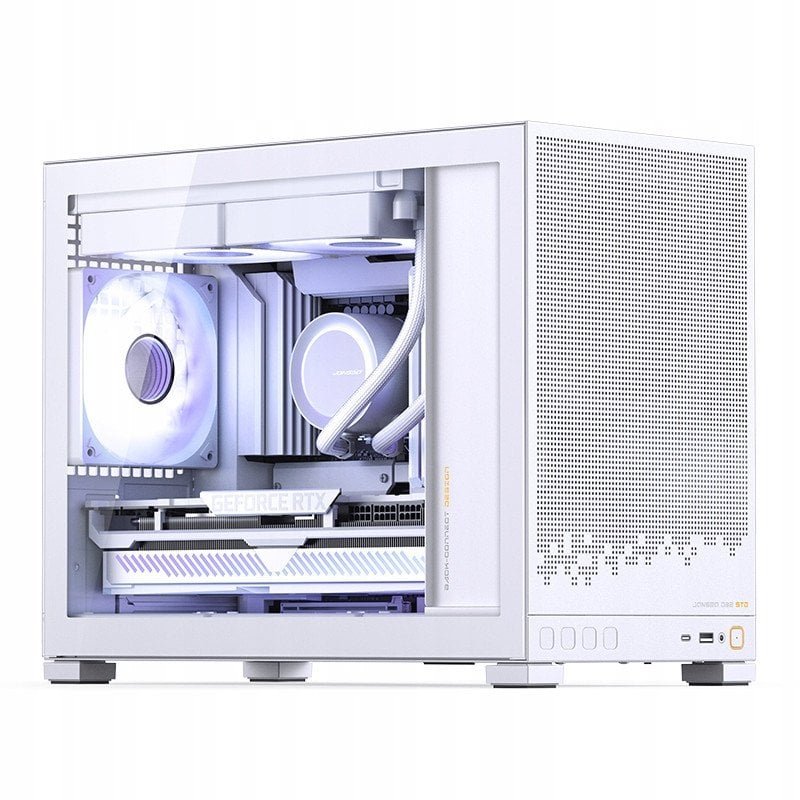 Jonsbo D32 STD White PC-Gehäuse, Mini-Gehäuse, mATX, Tempered Glass - weiß