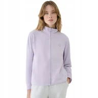 Bluzy damskie - Polar damski 4F F322 fioletowy 4FWSS25TFLEF322 51S S - miniaturka - grafika 1