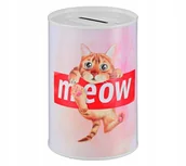 Skarbonki - METALOWA PUSZKA SKARBONKA KOTKI/PIESKI 8x12,5CM - miniaturka - grafika 1