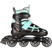 Rolki - ŁYŻWOROLKI Z WYM. PŁ. HOKEJOWĄ NH18366A 2w1 NIEBIESKO-ZIELONE ROZM.L(39-42)  NILS EXTREME - miniaturka - grafika 1