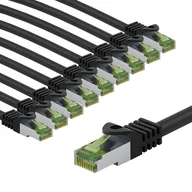 Kable miedziane - goobay 66604 CAT8.1 kabel sieciowy w zestawie 10 szt./kabel krosowy ekranowany S/FTP/CU Ethernet, PiMF, LSZH, OFC/Cat 8.1 kabel z 40 Gbits/czarny / 10 x 3 m - miniaturka - grafika 1
