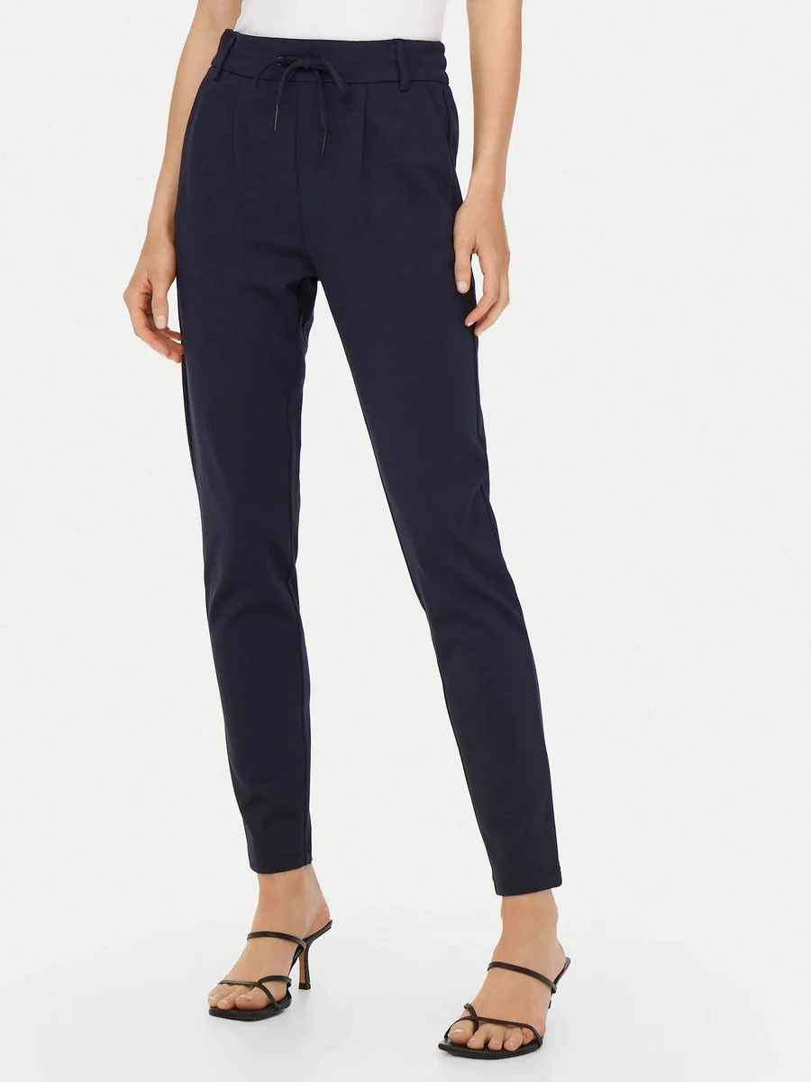 ONLY SPODNIE DAMSKIE GRANATOWE CASUAL WIĄZANE W PASIE XL/34 12FA