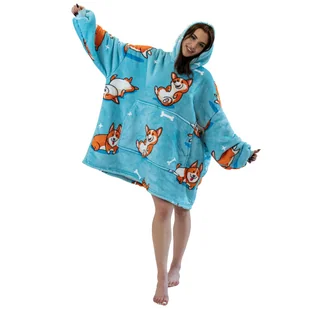 BLUZA KOC Gruba Kocobluza Oversize Futrzak XXL Psy Pieski 460 GSM AŻ 1,3 kg - Koce - miniaturka - grafika 1