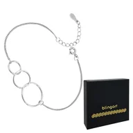 Bransoletki - Bransoletka srebrna 925 damska KÓŁECZKA pancerka r - miniaturka - grafika 1