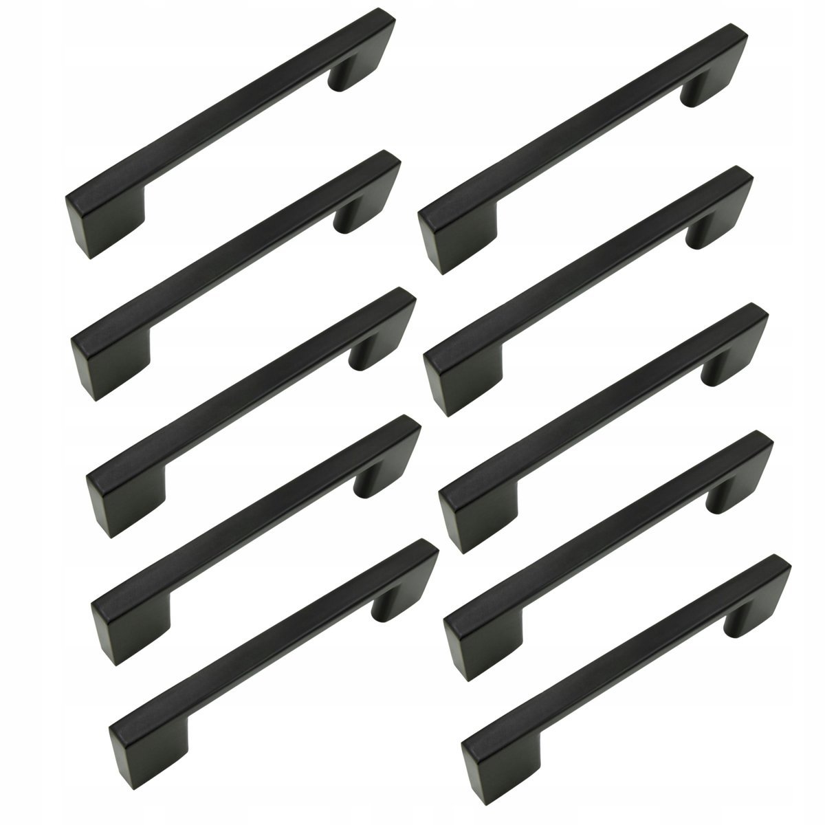 10 x Uchwyt meblowy czarny 96 mm metalowy uchwyt do szafki do mebli