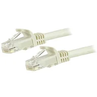 Kable miedziane - StarTech.com Kabel krosowy Snagless, Cat6 UTP RJ45, kabel sieciowy Gigabit Snagless, Cat 6 z osłoną ochronną, kabel krosowy Cat.6, biały - miniaturka - grafika 1