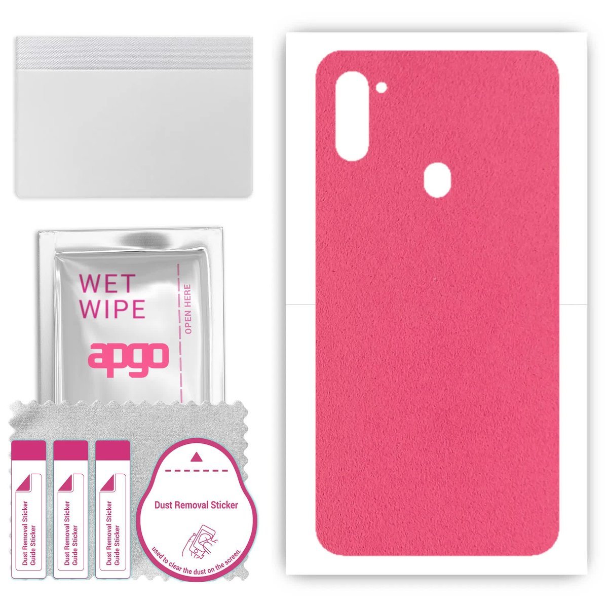 Folia naklejka skórka strukturalna na TYŁ Zamsz do Samsung Galaxy M11 - Zamsz Różowy - apgo SKINS