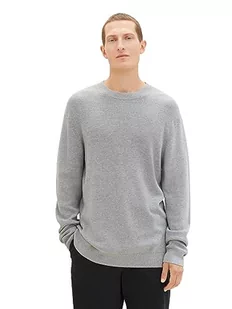 TOM TAILOR sweter męski, 12035 – szary Heather Melange, XL - Swetry męskie - miniaturka - grafika 1