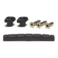 Inne akcesoria gitarowe - Graphtech Graphtech Black TUSQ XL PT-5001-00 - Strat & Tele Guitar Nut, Flat & Curved Bottom, Slotted + Retainer Pak siodełko do gitary - miniaturka - grafika 1