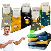 Skarpetki męskie - Zestaw 5x Skarpetki Męskie Śmieszne 39-42 Bawełniane Aura Via - miniaturka - grafika 1