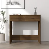 Biurka - Biurko, brązowy dąb, 80x40x75 cm, materiał drewnopochodny! - miniaturka - grafika 1