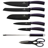 Noże kuchenne - Berlingerhaus Lumarko Zestaw noży bh-2560 purple w stojaku BH-2560 Kinghoff - miniaturka - grafika 1