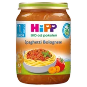 Dania dla dzieci - HiPP Danie Bio, spaghetti bolognese, po 1 roku, 250 g - miniaturka - grafika 1