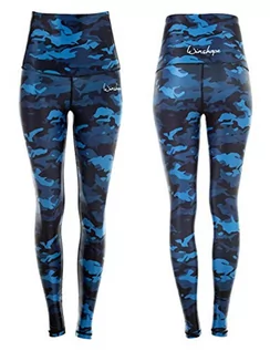 Legginsy - WINSHAPE Winshape Damskie funkcjonalne legginsy Power Shape Tights High Waist HWL102, Print, Slim Style Leggings, Camo-Blue, S HWL102-Camo Print - grafika 1