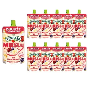 Tymbark Musly ryż płatki owsiane jabłko banan aronia wiśnia jogurt 170 g x 10 sztuk - Koncentraty warzywne, przeciery - miniaturka - grafika 1