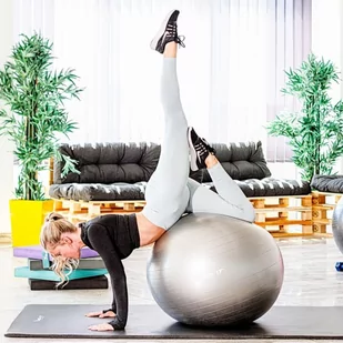 Movit Piłka gimnastyczna z pompką 85 cm fioletowa M75565 - Piłki do ćwiczeń - miniaturka - grafika 1
