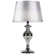 Lampy stojące - Klasyczna lampa stołowa ze srebrnym abażurem - T030 - Tokis - miniaturka - grafika 1