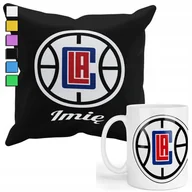 Gadżety dla niej i dla niego - ZESTAW KUBEK + POSZEWKA Z NADRUKIEM-DLA FANA NBA LOS ANGELES CLIPPERS +IMIĘ - miniaturka - grafika 1