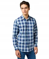 Koszule męskie - Koszula Wrangler 1 PKT SHIRT 112362767 Navy M - miniaturka - grafika 1