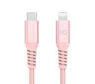 Kable USB - Xqisit Kabel USB Typ-C Lightning 2m Różowy - miniaturka - grafika 1