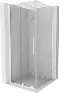 Mexen Velar kabina prysznicowa rozsuwana 100x100 cm, transparent, biała - 871-100-100-01-20 - Kabiny prysznicowe - miniaturka - grafika 1