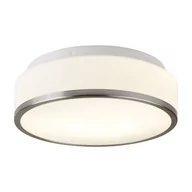 Lampy sufitowe - Searchlight Lampa sufitowa Flush srebrna satynowana IP44 28cm - miniaturka - grafika 1