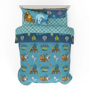 Franco Scooby Doo Pościel 7-częściowy super miękki dwustronny zestaw pościeli z poszewką na łóżko podwójne (rozmiar Full), (oficjalnie licencjonowany produkt) - Pościel dla dzieci - miniaturka - grafika 1