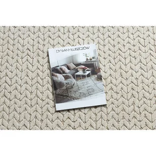 Dywan SPRING 20467558 Jodełka, chevron sznurkowy, pętelkowy - beż Beżowy, 140x200 - Dywany - miniaturka - grafika 1