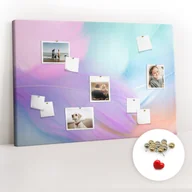 Tablice i flipcharty - Organizer na ścianę XXL, Tablica Korkowa 120x80 cm - Kolorowe pióra + Pinezki - miniaturka - grafika 1