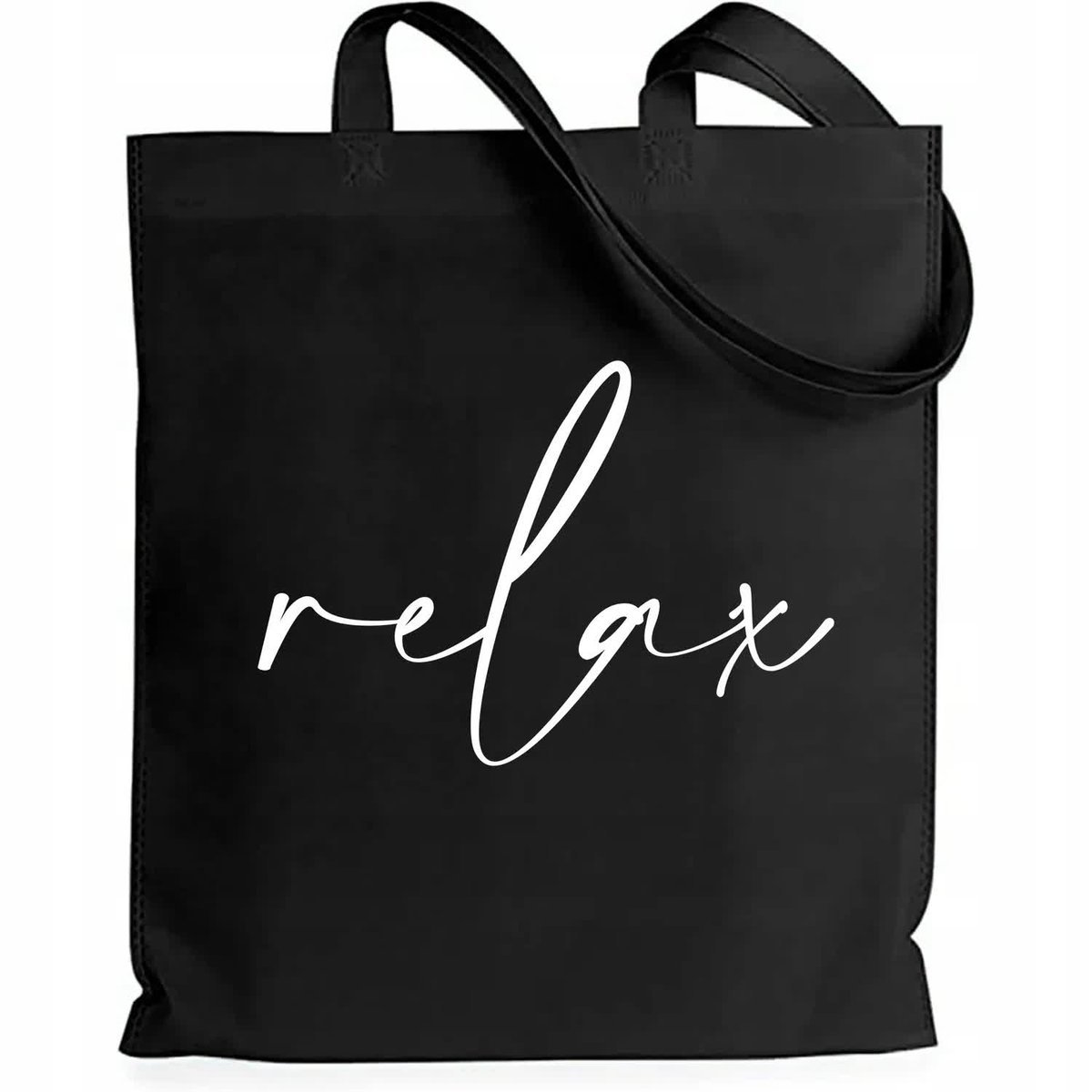 Torba EKO Czarna Bawełniana RELAX Shopper Mix Młodzieżowych Pięknych Wzorów
